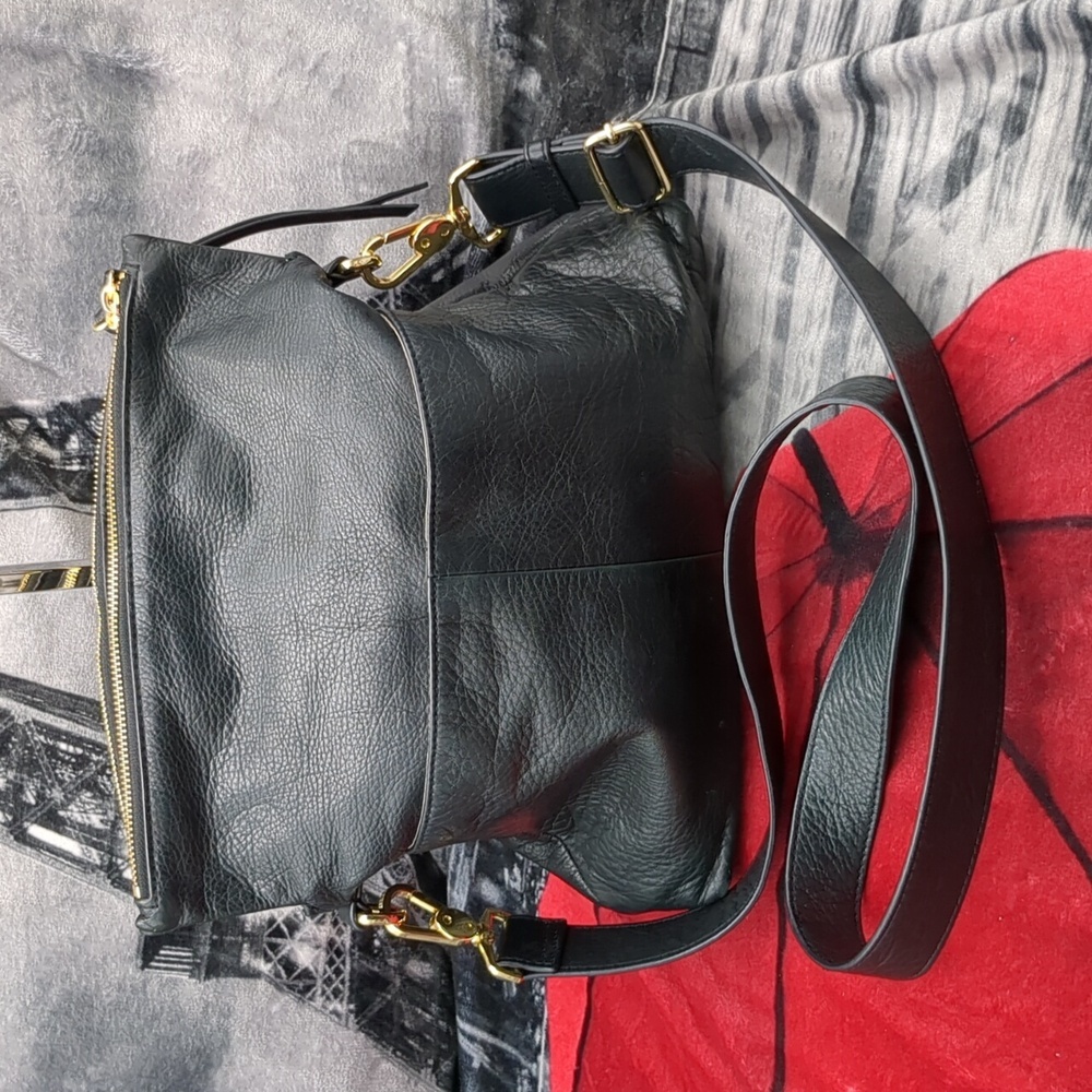 Margo black leather handbag